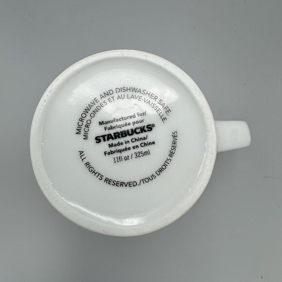 Starbucks Holiday Christmas Coffee Tee Mug Cup 14 oz Red Town Village 2013 Brown - Picture 6 of 8